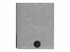 vidaxl Mueble De Pared Para Baño|Armario de baño con espejo LED hormigón 80x12x68 cm