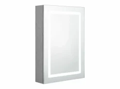 Armario de baño con espejo y LED hormigón 50x13x70 cm ES360813 Gris Online