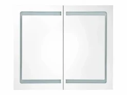 Armario de baño con espejo LED y roble 80x12x68 cm^vidaxl Outlet