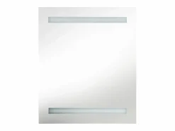 Armario de baño con espejo LED brillante 50x14x60 cm ES480721 Gris Outlet