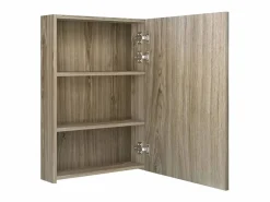 vidaxl Armario de baño con espejo y LED color roble 50x13x70 cm Color natural claro Hot