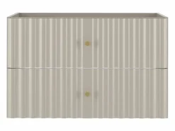 Mueble De Lavabo|Armario de baño de cachemira para lavabo de 80 cm con frentes ranurados Aqua