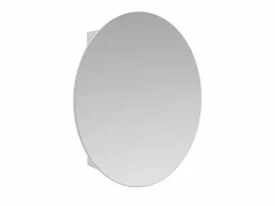 Vente-unique Armario de baño de pared con espejo ovalado - estanterías para el cuarto de baño - - RURI Blanco