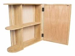 Armario de baño de pared de teca con espejo - Ancho 65 x Prof. 20 x Alt. 65 cm - CIMAHI^OZAIA