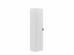 Vente-unique Armario de baño flotante estriada, mate, 3 estantes, ZEVINI Blanco Outlet