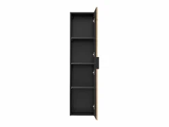 Armario de baño flotante natural claro y negro, 140 cm, MADELA^Vente-unique Best