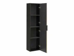 Armario de baño flotante natural claro y negro, 140 cm, MADELA^Vente-unique Best