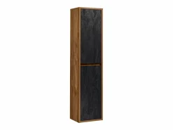 Vente-unique Armario de baño flotante natural y antracita, H170 cm, TIKITIKI Gris antracita / Color natural claro Online