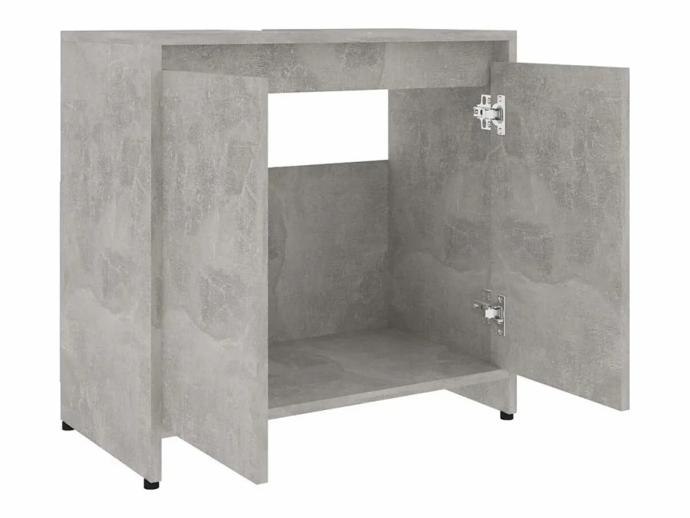 Armario de baño madera contrachapada hormigón 60x33x61 cm ES765404^ Best