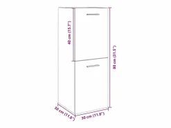 vidaxl Armario de baño madera contrachapada roble Sonoma 30x30x80 cm Marru00f3n New