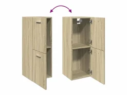 vidaxl Armario de baño madera contrachapada roble Sonoma 30x30x80 cm Marru00f3n New