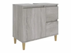 Armario de baño madera contrachapada Sonoma 65x33x60 cm ES463103^ Sale