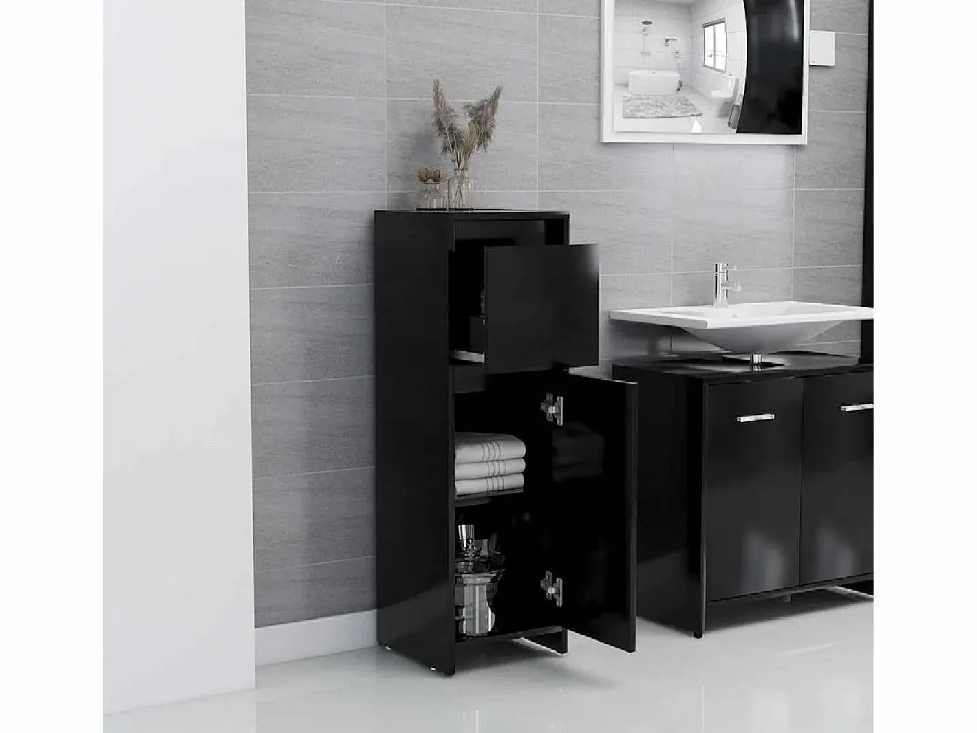 Armario de baño madera contrachapada 30x30x95 cm^vidaxl Outlet