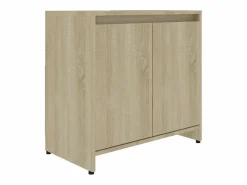 Armario de baño madera contrachapada color roble 60x33x61 cm ES398208 Marru00f3n Outlet
