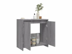 Mueble De Pared Para Baño|Armario de baño madera contrachapada Sonoma 60x33x61 cm ES688267