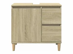 vidaxl Armario de baño madera contrachapada roble Sonoma 65x33x60 cm Color natural claro Online