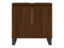 Armario de baño madera de ingeniería marrón roble 58x33x60 cm^vidaxl Hot