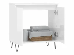 Mueble De Pared Para Baño|Armario de baño madera de ingeniería brillo 58x33x60 cm ES228604