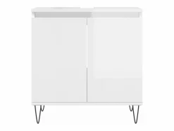 Mueble De Pared Para Baño|Armario de baño madera de ingeniería brillo 58x33x60 cm ES228604