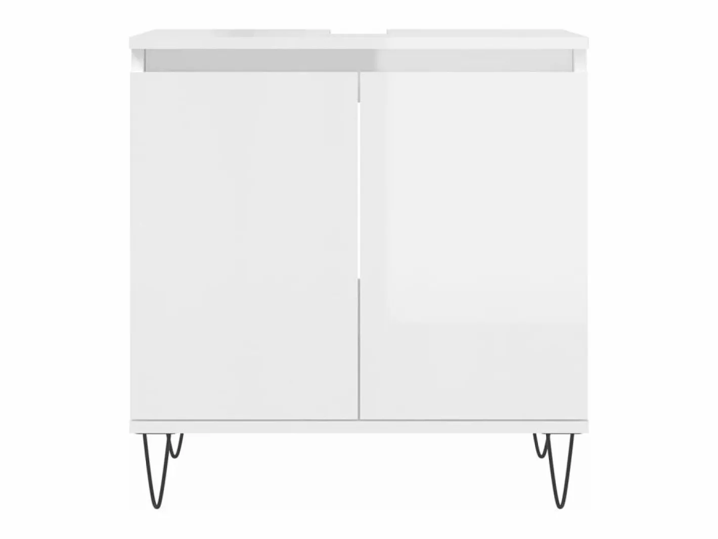 Mueble De Pared Para Baño|Armario de baño madera de ingeniería brillo 58x33x60 cm ES228604