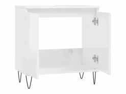 Mueble De Pared Para Baño|Armario de baño madera de ingeniería brillo 58x33x60 cm ES228604