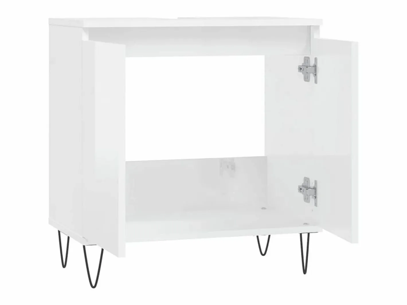 Mueble De Pared Para Baño|Armario de baño madera de ingeniería brillo 58x33x60 cm ES228604
