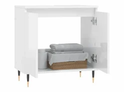 Armario de baño madera de ingeniería brillo 58x33x60 cm ES914987^ Clearance