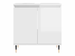 Armario de baño madera de ingeniería brillo 58x33x60 cm ES914987^ Clearance