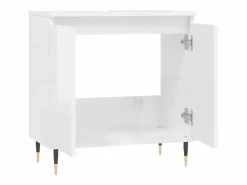 Armario de baño madera de ingeniería brillo 58x33x60 cm ES914987^ Clearance