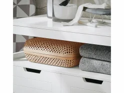Sobuy Estantería Sobre Inodoro|Armario de Baño Mueble Baño Auxiliar Organizador con 1 Comportamiento Abierto y 2 Puertas 70 x 35 x 90 cm BZR121-W ES