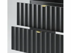 Mueble De Lavabo|Armario de baño para lavabo de 60 cm con frentes ranurados Arcos