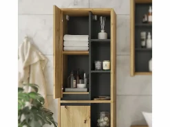 Vicco Columna De Baño|Armario de baño roble artesanal 50x33x170 viola