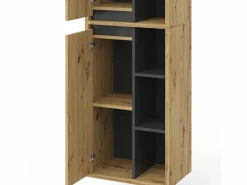 Vicco Columna De Baño|Armario de baño roble artesanal 50x33x170 viola