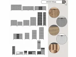 Vicco Columna De Baño|Armario de baño roble vikingo 40x35x190 eliza