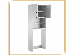 Mueble Para Lavadora|Armario de baño sobre lavadora y secadora, columna de almacenamiento para electrodomésticos en color .