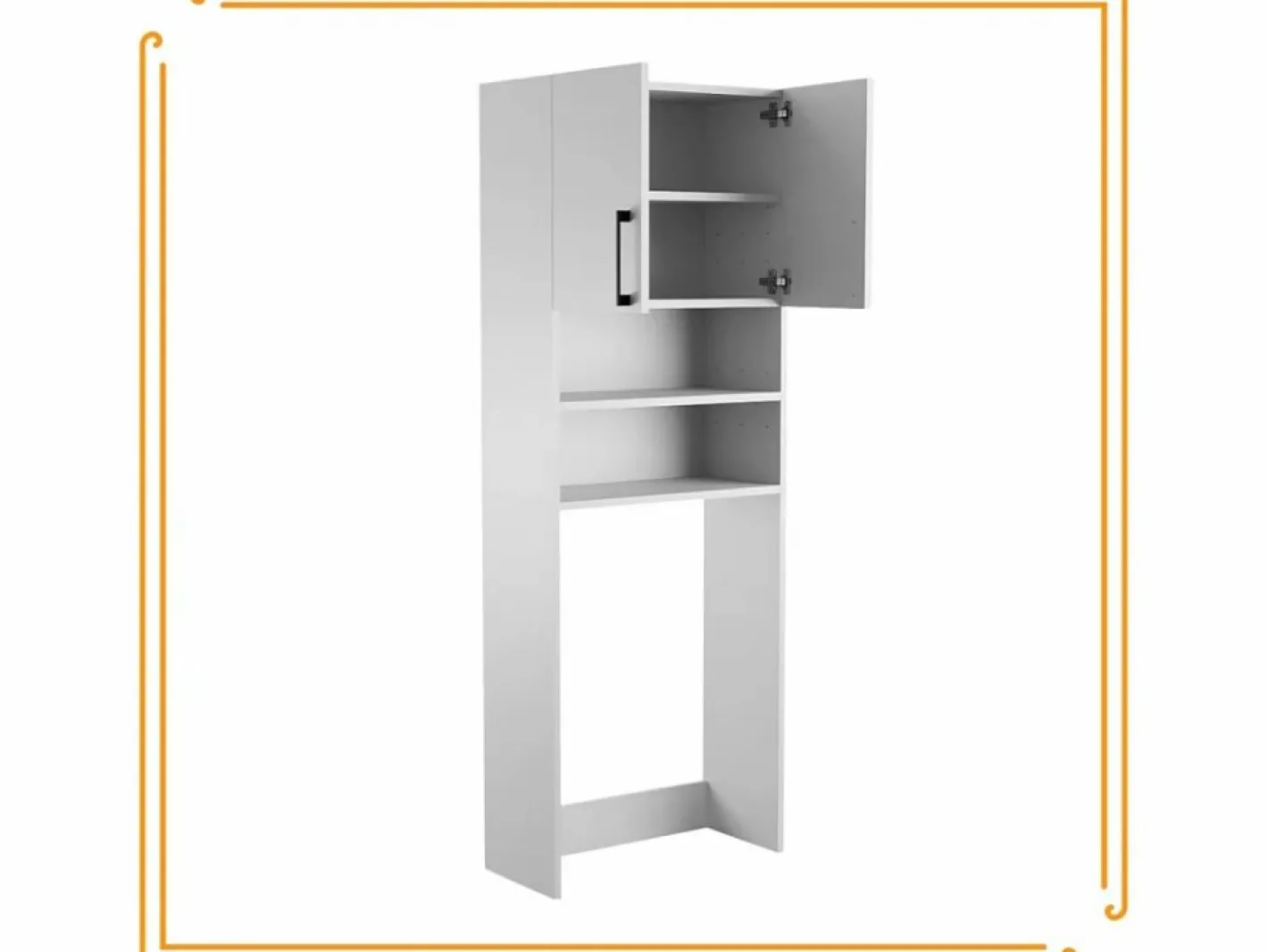 Mueble Para Lavadora|Armario de baño sobre lavadora y secadora, columna de almacenamiento para electrodomésticos en color .