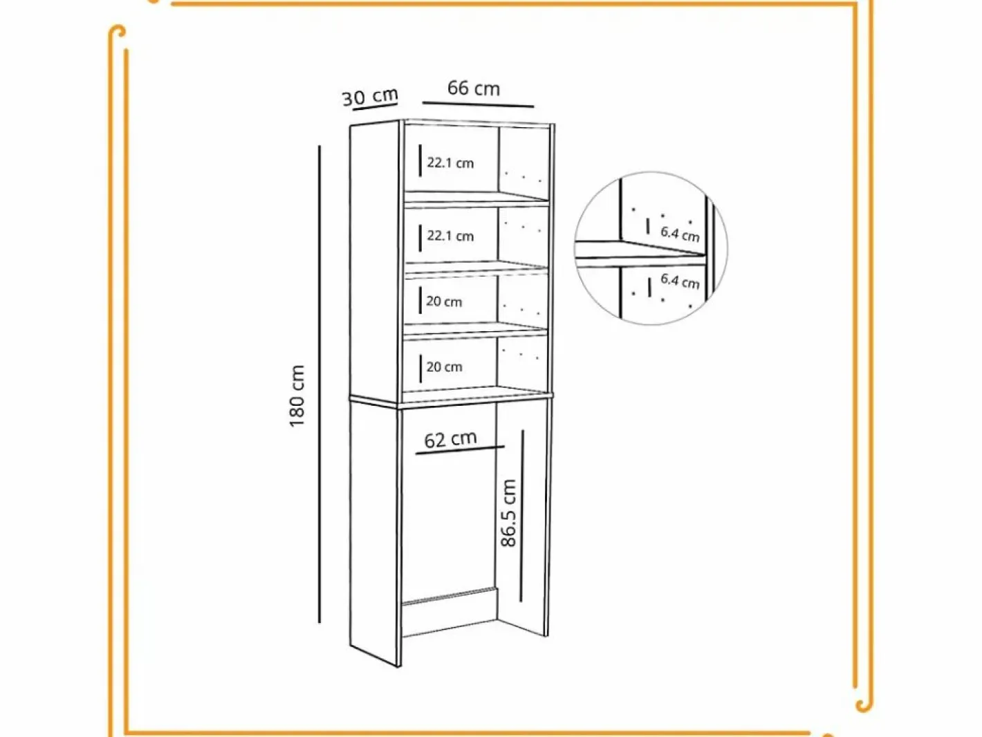 Mueble Para Lavadora|Armario de baño sobre lavadora y secadora, columna de almacenamiento para electrodomésticos en color .