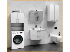 Mueble Para Lavadora|Armario de baño sobre lavadora y secadora, columna de almacenamiento para electrodomésticos en color .