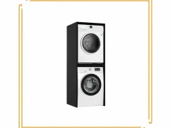 Armario de baño sobre lavadora y secadora, columna de estantes para electrodomésticos en color . Negro Sale