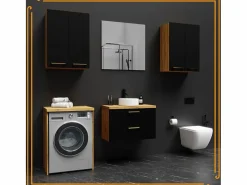 Armario de baño sobre lavadora y secadora, columna de almacenamiento de roble Craft para electrodomésticos. Marru00f3n Discount