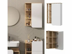 Vicco Mueble De Pared Para Baño|Armario de baño sonoma/blanco 50x20x75 karen