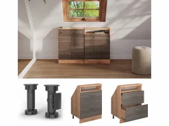 Armario de cocina para techo inclinado gris noble 60x46x81.6 r-line^Vicco Sale