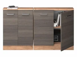 Vicco Armario Para Buhardilla|Armario de cocina para techo inclinado gris noble 140x46x81.6 r-line