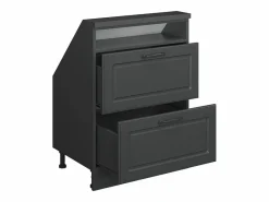 Vicco Armario de cocina para techo inclinado antracita casa de campo 60x46x81.6 r-line Gris antracita Discount