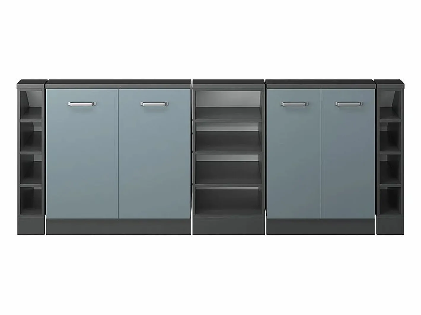 Armario de cocina para techo inclinado gris ado 210x46x81.6 r-line^Vicco Discount