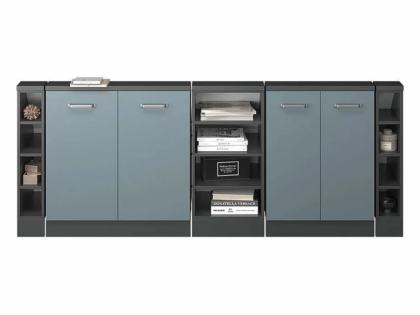 Armario de cocina para techo inclinado gris ado 210x46x81.6 r-line^Vicco Discount