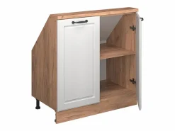 Armario de cocina para techo inclinado blanco casa de campo 80x46x81.6 r-line^Vicco New