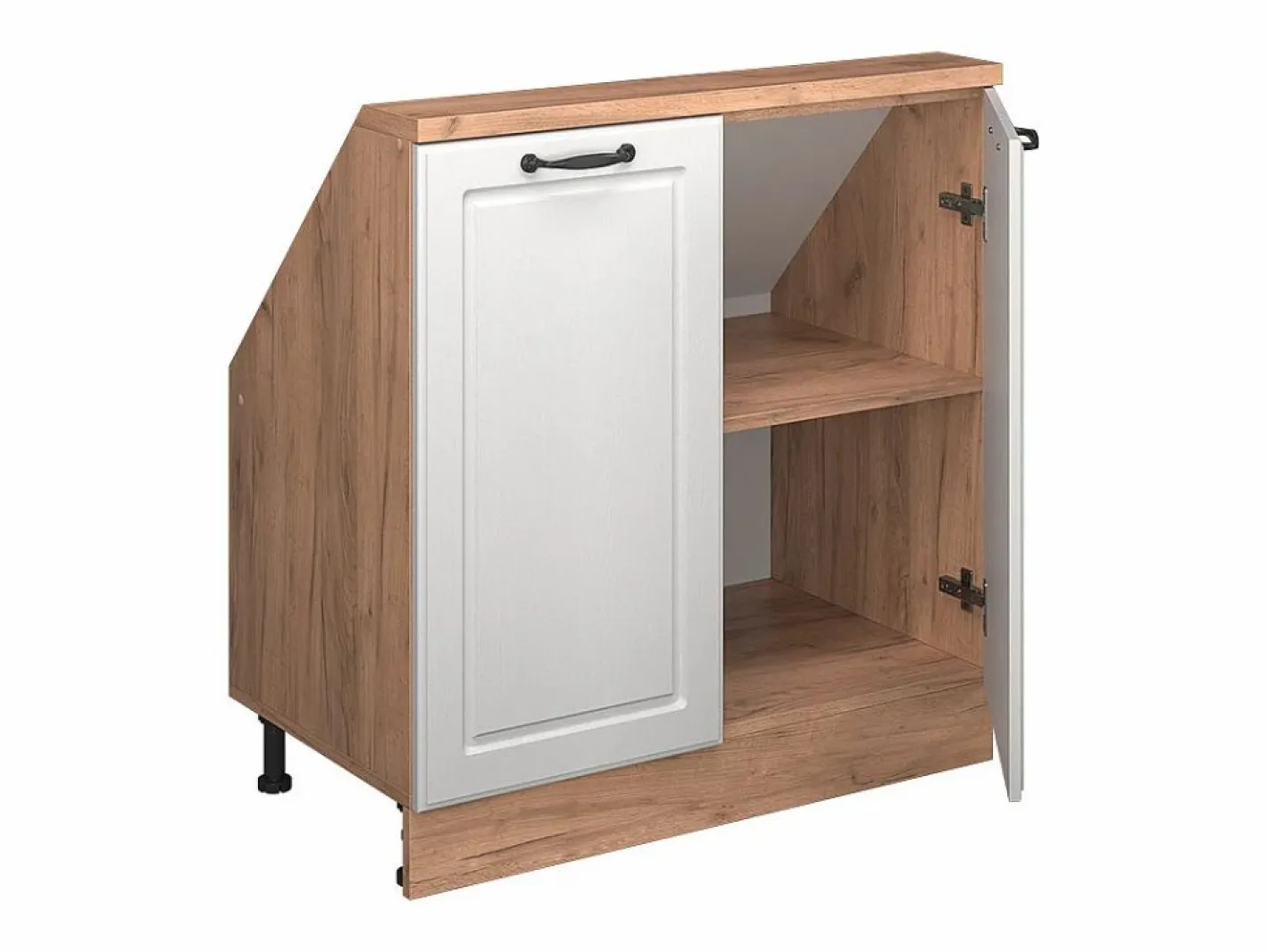 Armario de cocina para techo inclinado blanco casa de campo 80x46x81.6 r-line^Vicco New