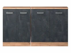 Vicco Armario Para Buhardilla|Armario de cocina para techo inclinado hormigón 140x46x81.6 r-line