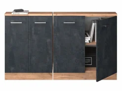 Vicco Armario Para Buhardilla|Armario de cocina para techo inclinado hormigón 140x46x81.6 r-line